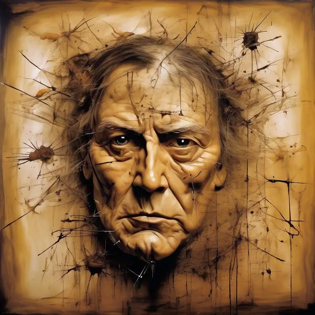 Surrealist Composition with Face – Antoni Tapies