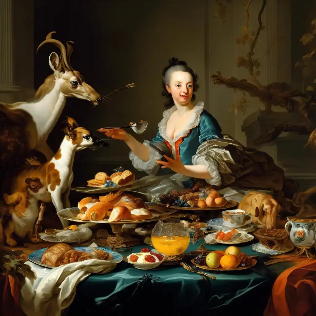 The Hunt Breakfast – Charles-Andre van Loo (Carle van Loo)